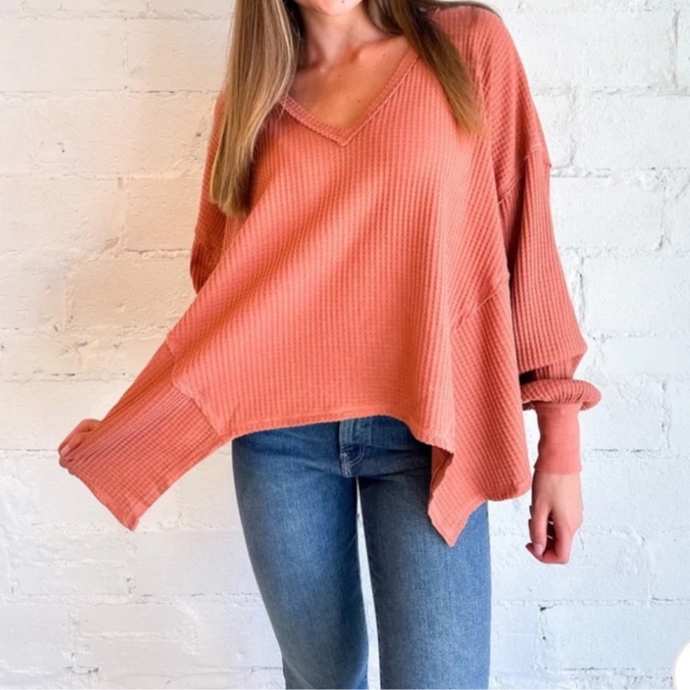 Free People Coraline Thermal Top Autumn Glaze Small